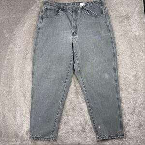 Vtg Gitano Black High Rise Tapered Leg Denim Jeans size 18 Curvy Grunge 90s
